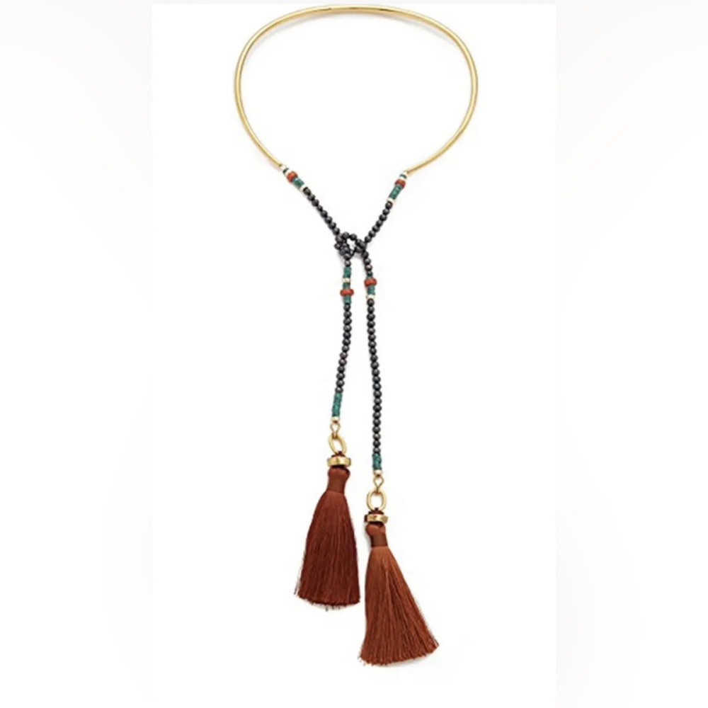 Lizzie Fortunato Western Collar II Necklace, New with Packaging gold beaded